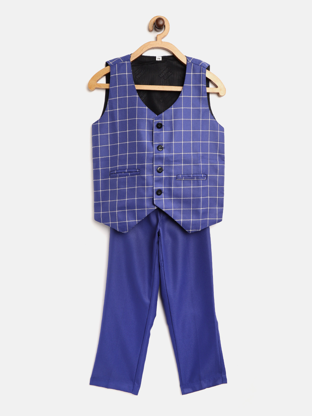 AD & AV Boys Blue & Beige Checked co-ords
