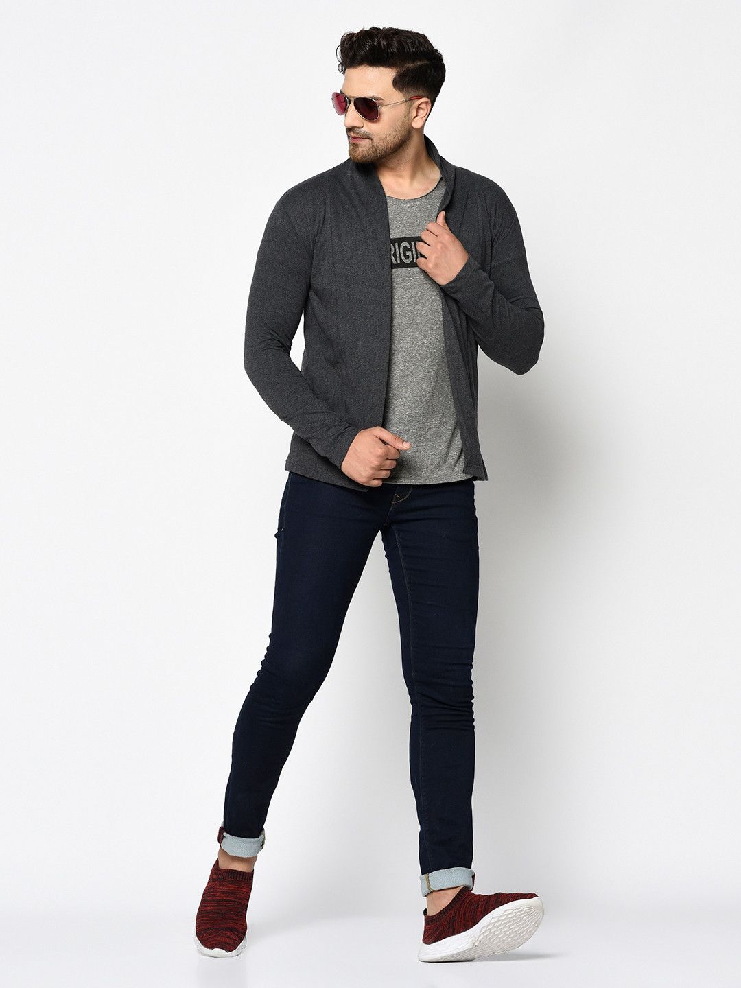 Rigo Men Open Front Cotton Shrug