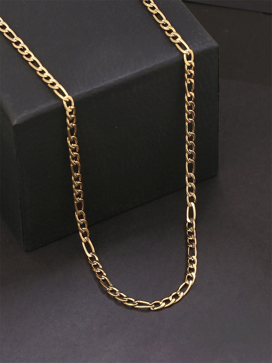 Yellow Chimes Men Gold-Plated Figaro Chain