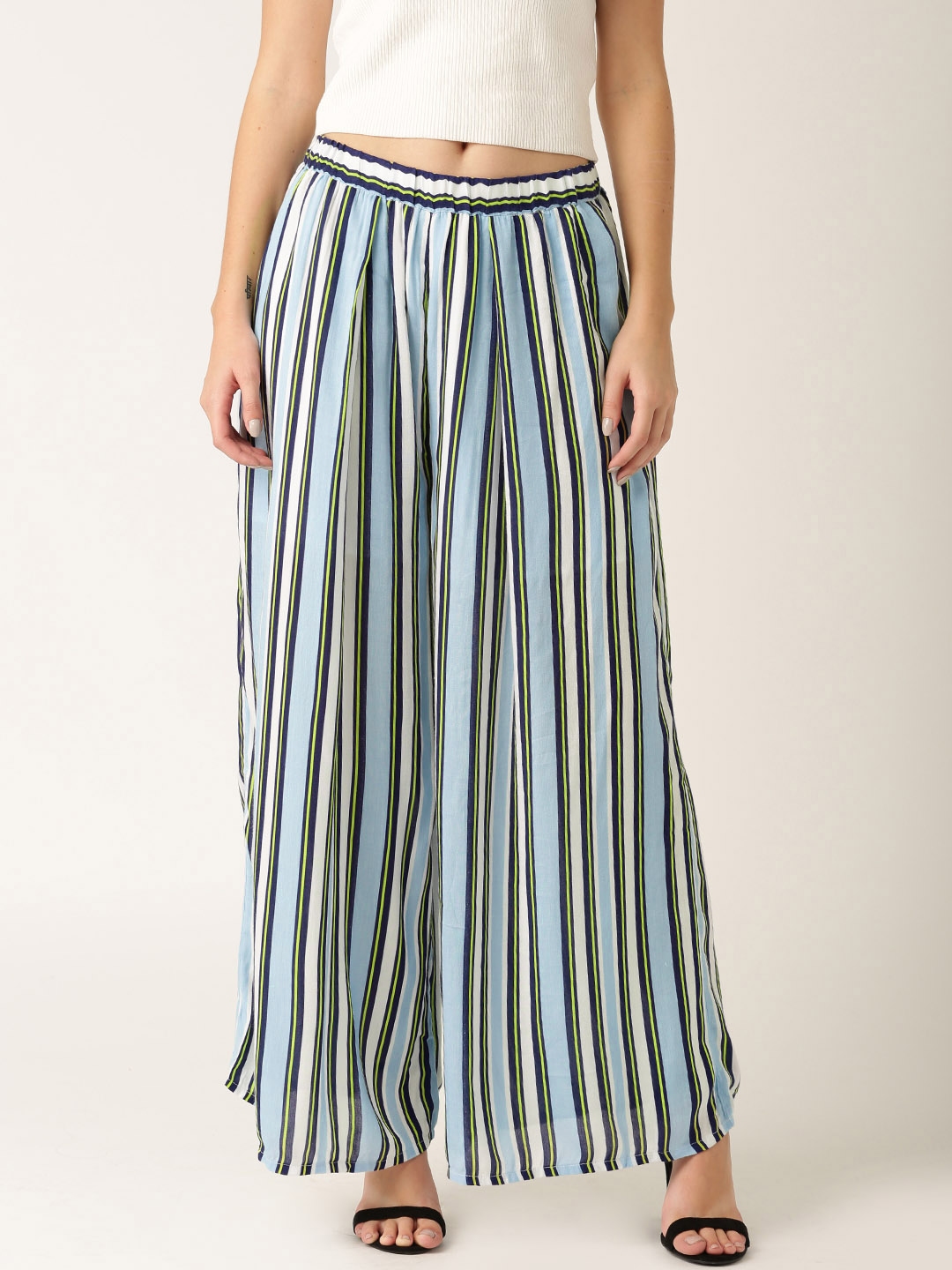 Update more than 76 white and blue palazzo pants latest - in.eteachers