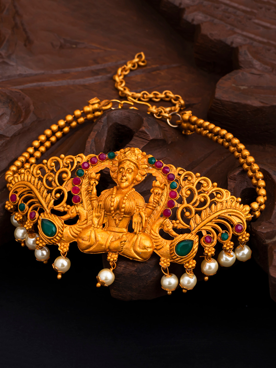 Sukkhi Gold-Toned Alloy Temple Armlet Bracelet