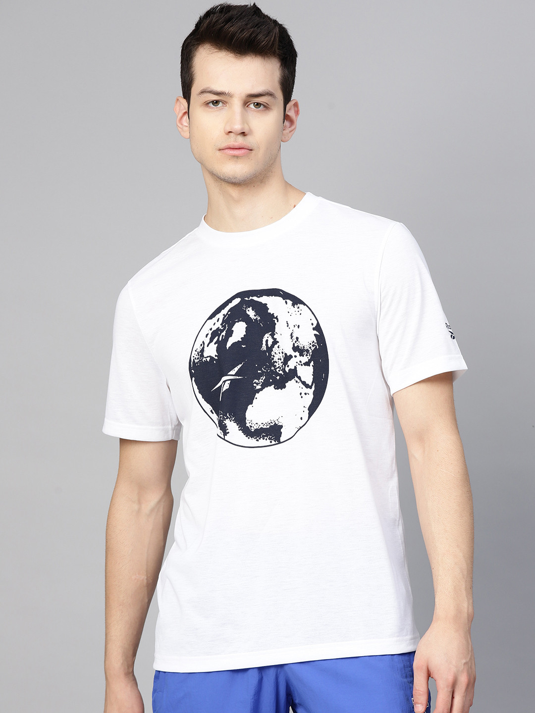 Reebok Classic Unisex White & Black Graphic Print Classic T-shirt