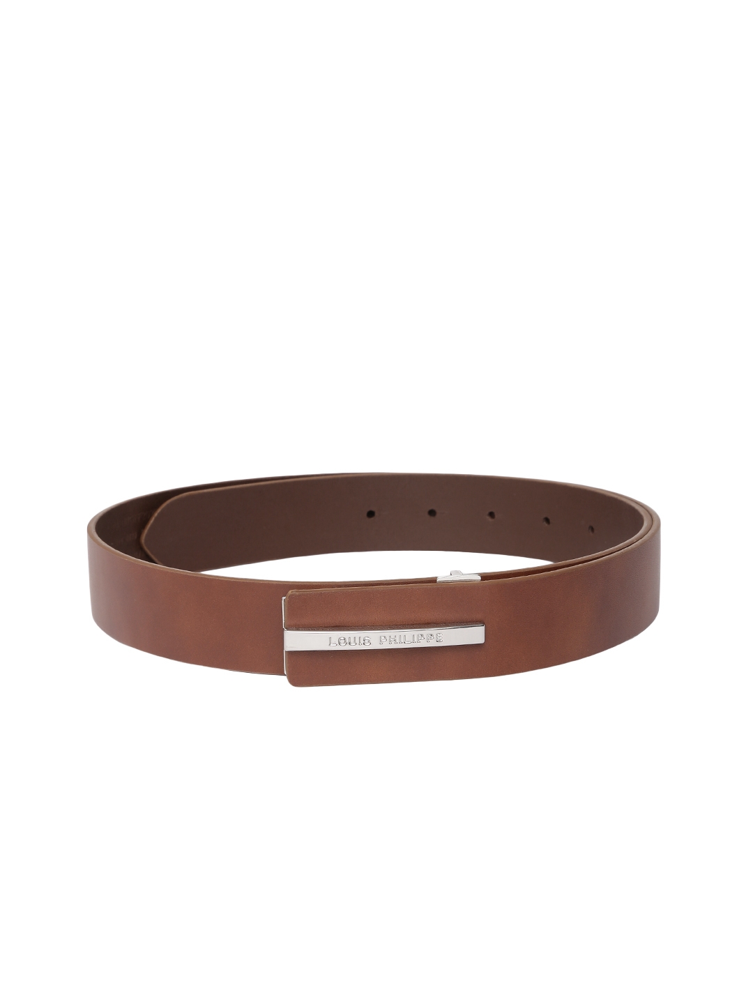 Louis Philippe Men Brown Solid Leather Belt