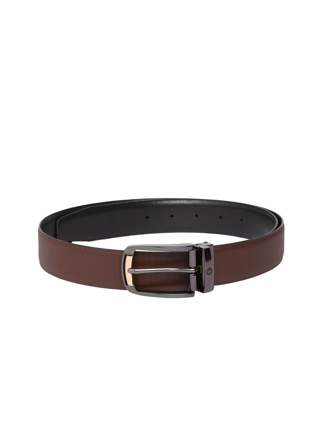 Louis Philippe Men Tan & Black Solid Reversible Leather Belt