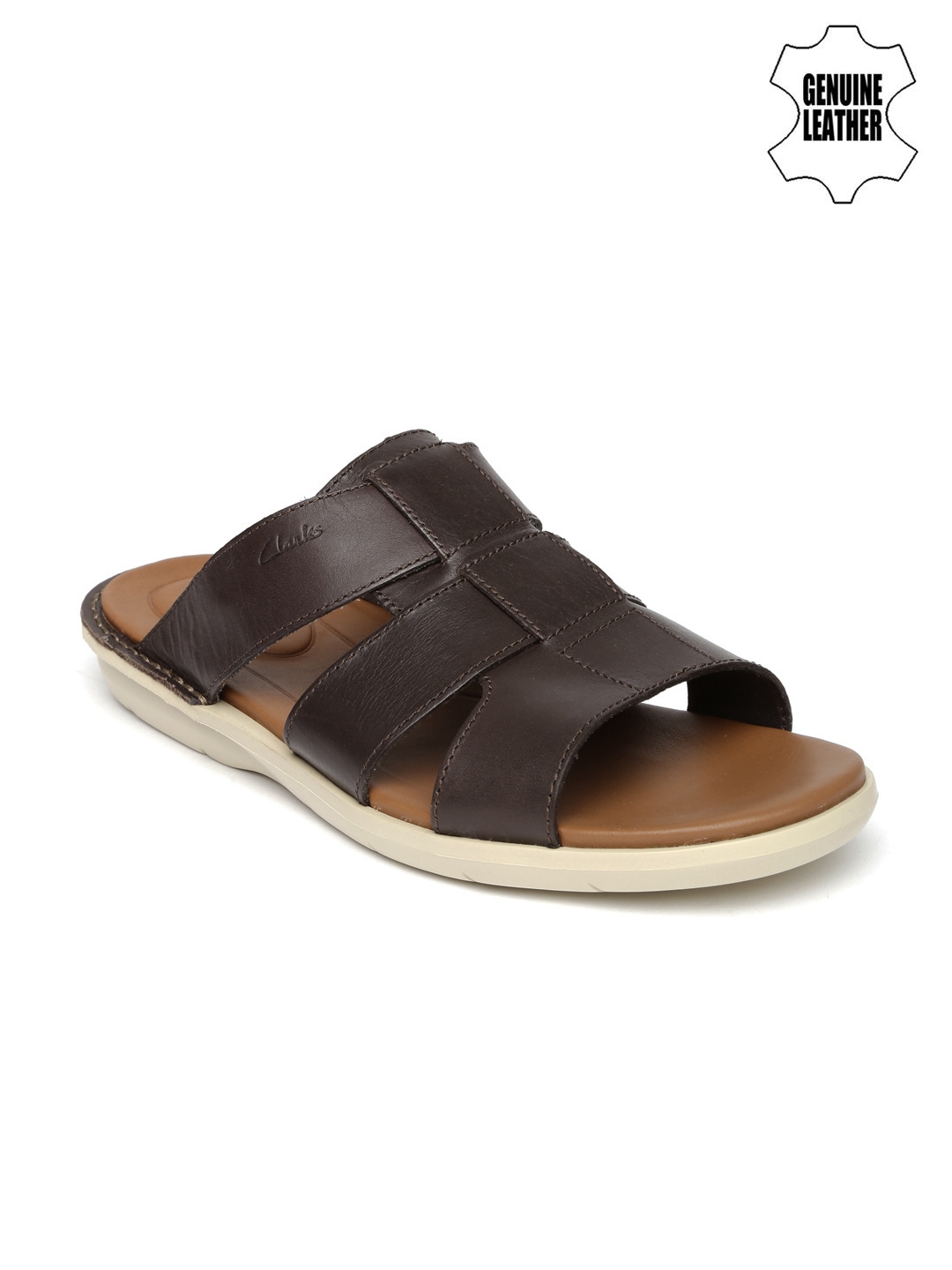 Clarks mens leather sales sandals