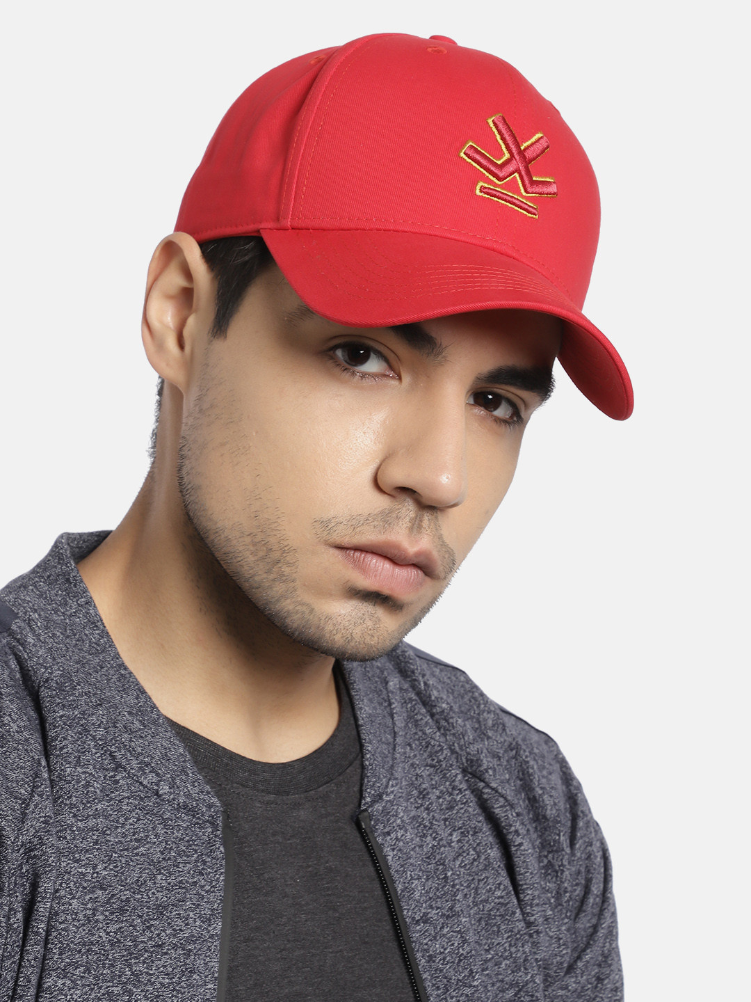 WROGN Unisex Red Embroidered Baseball Cap