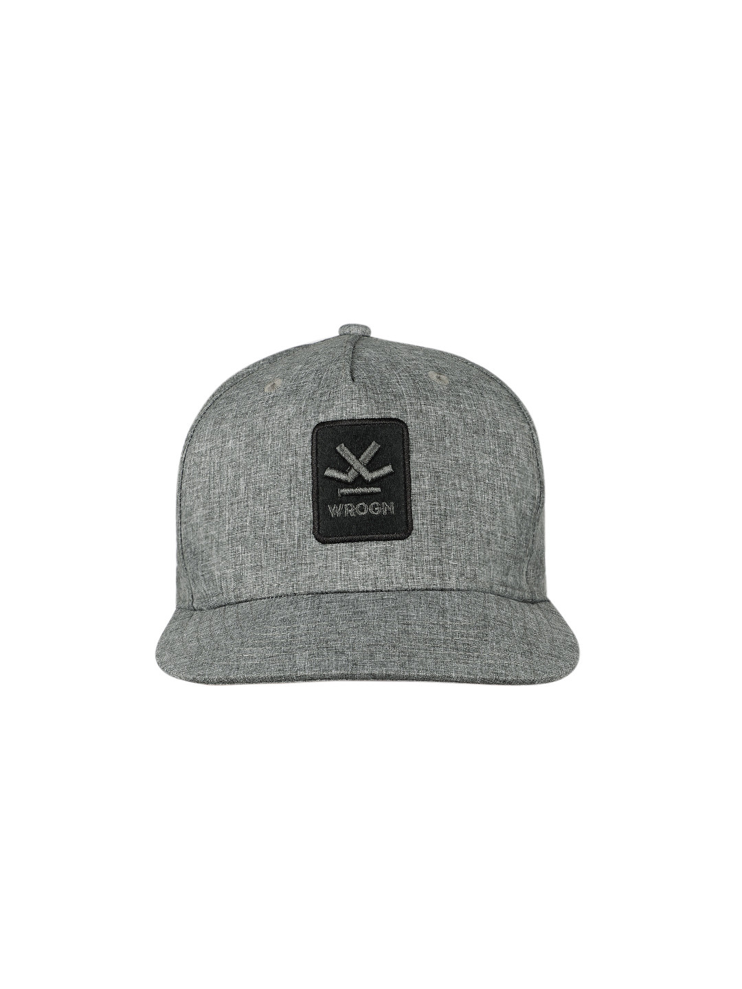WROGN Unisex Grey Embroidered Snapback Cap