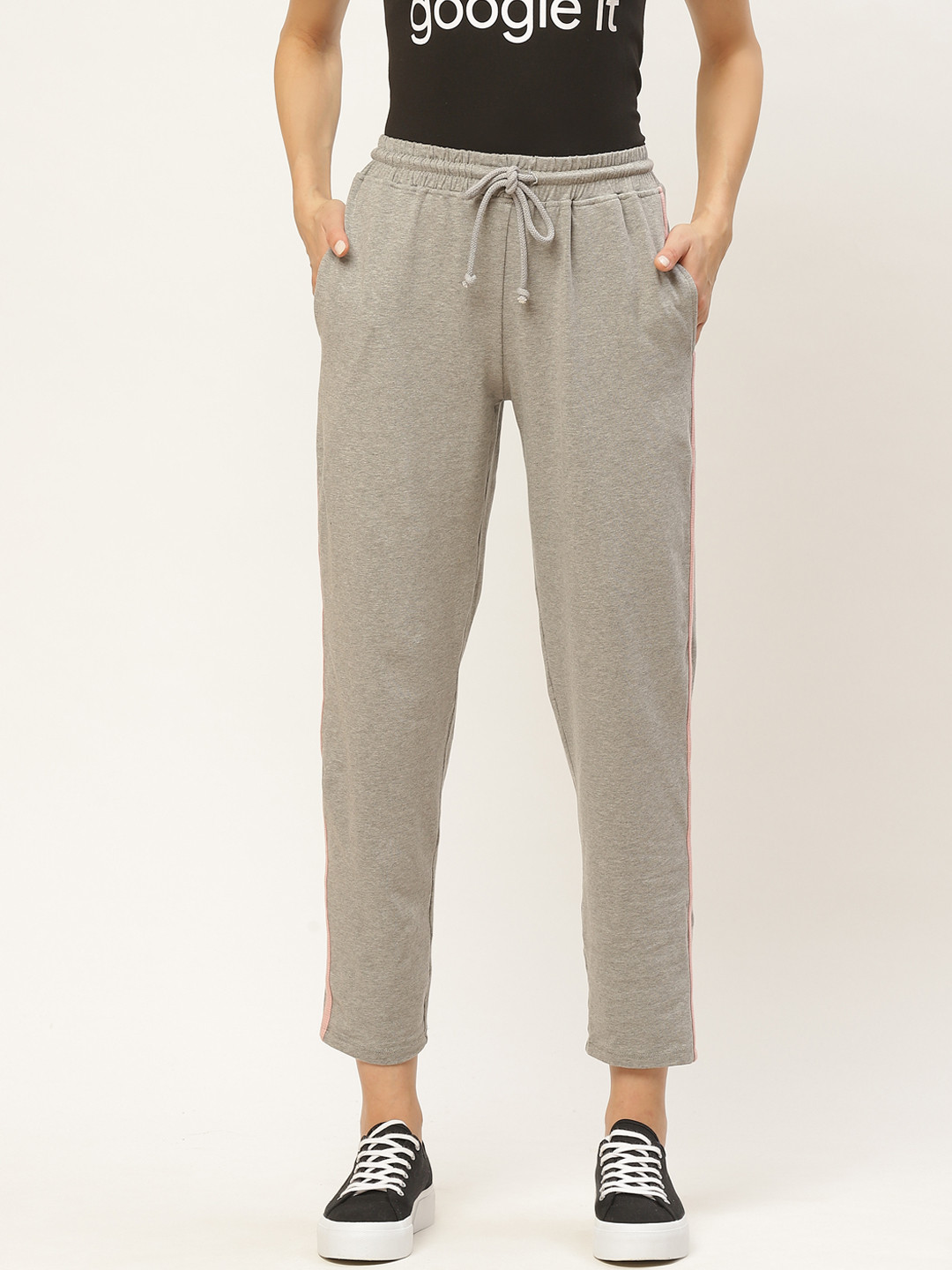 Rute Women Grey Solid Track Pants