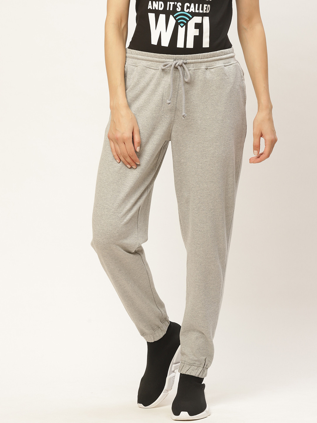 Rute Women Grey Solid Track Pants