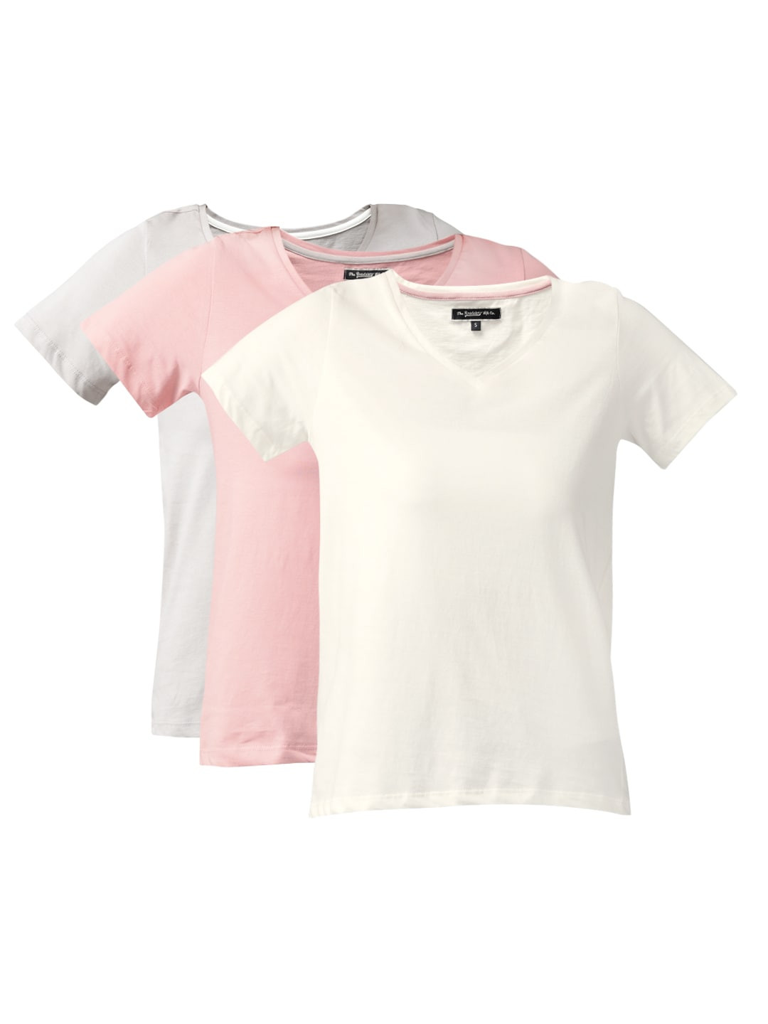 Roadster Women Pack of 3  Cotton Solid V-Neck T-shirts