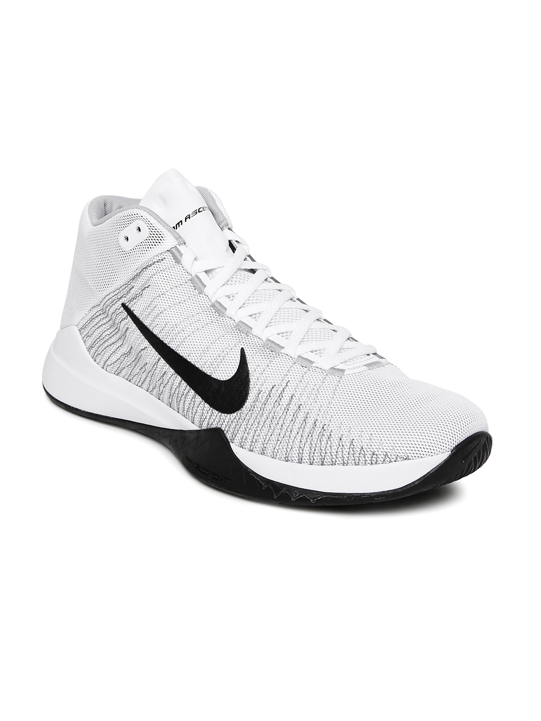 Buy Nike Men White & Grey Ascention Basketball - Shoes for Men 1267364 Myntra