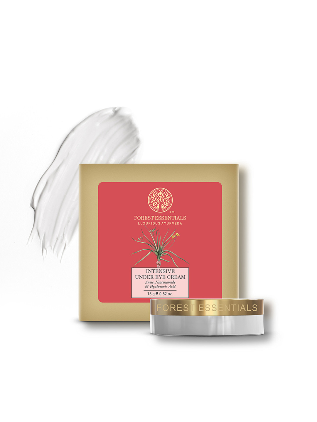 Forest Essentials Intensive Under Eye Cream with Anise Niacinamide & Hyaluronic Acid - 15g