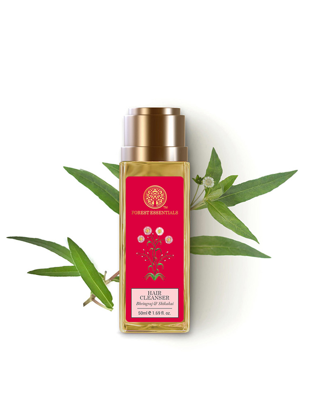 Forest Essentials Hair Cleanser Bhringraj & Shikakai Shampoo for Hair Fall & Dandruff 50ml