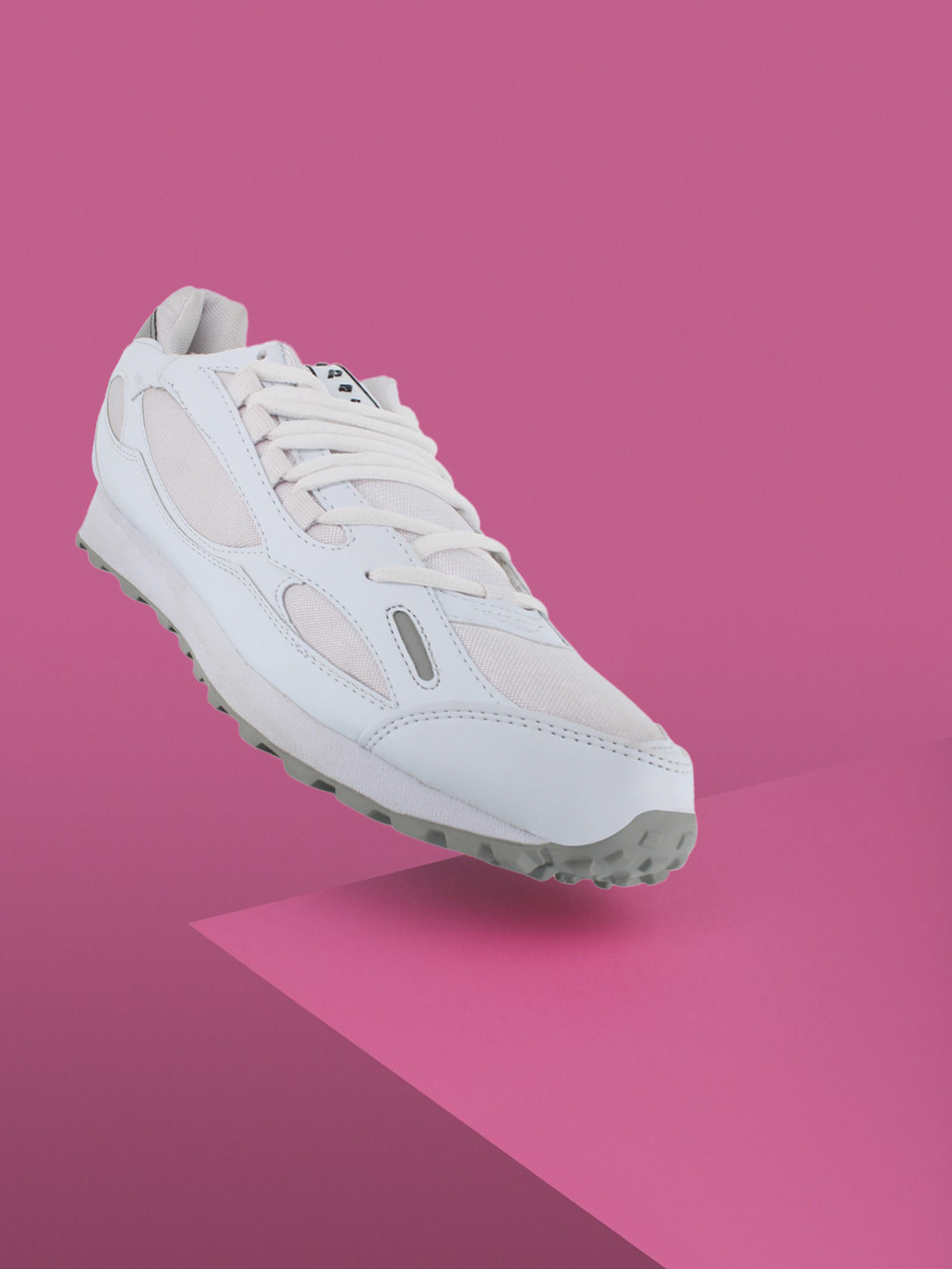 Sparx Men White Mesh High-Top Running Shoes