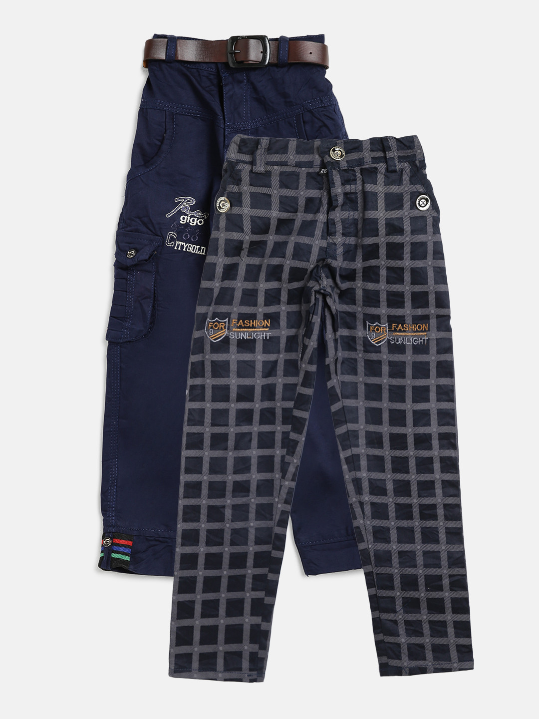 AD & AV Boys Pack of 2 Navy Blue Trousers