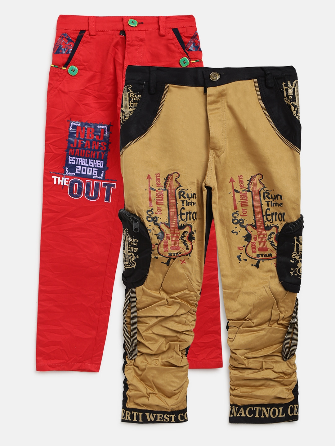AD & AV Boys Pack of 2 Regular Fit Trousers