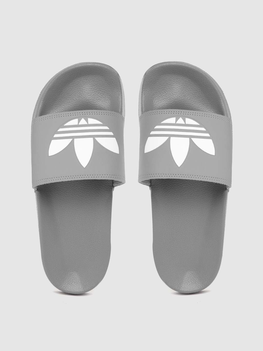 Buy ADIDAS Originals Men Grey White Brand Logo Print Adilette