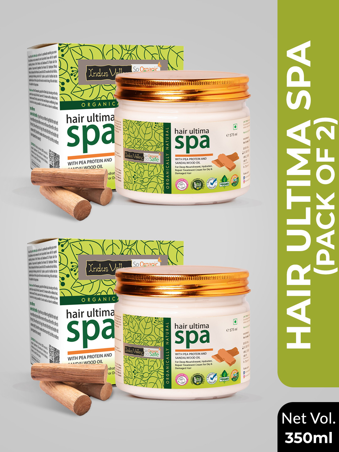 Indus Valley Pack of 2 Hair Ultima Spa Hair Mask - 175 ml each