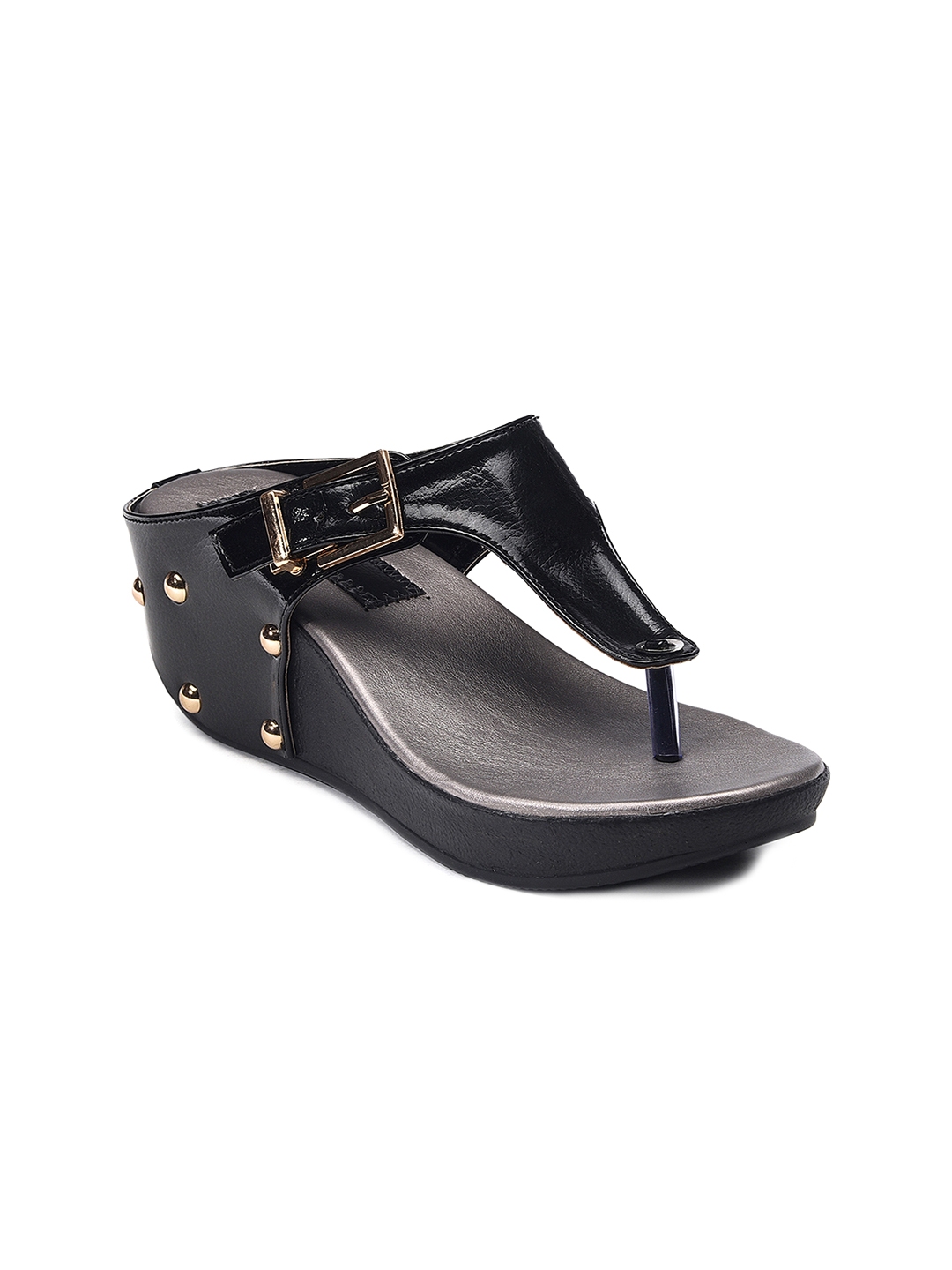 Buy Bruno Manetti Women Black Wedges - Heels for Women 1273963