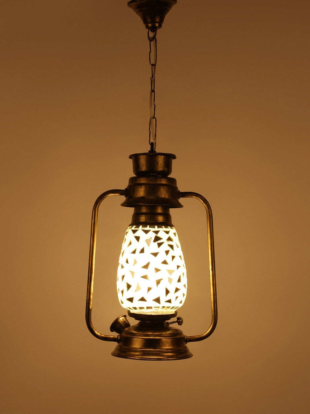 Devansh Multicoloured Textured Contemporary Hanging Lantern