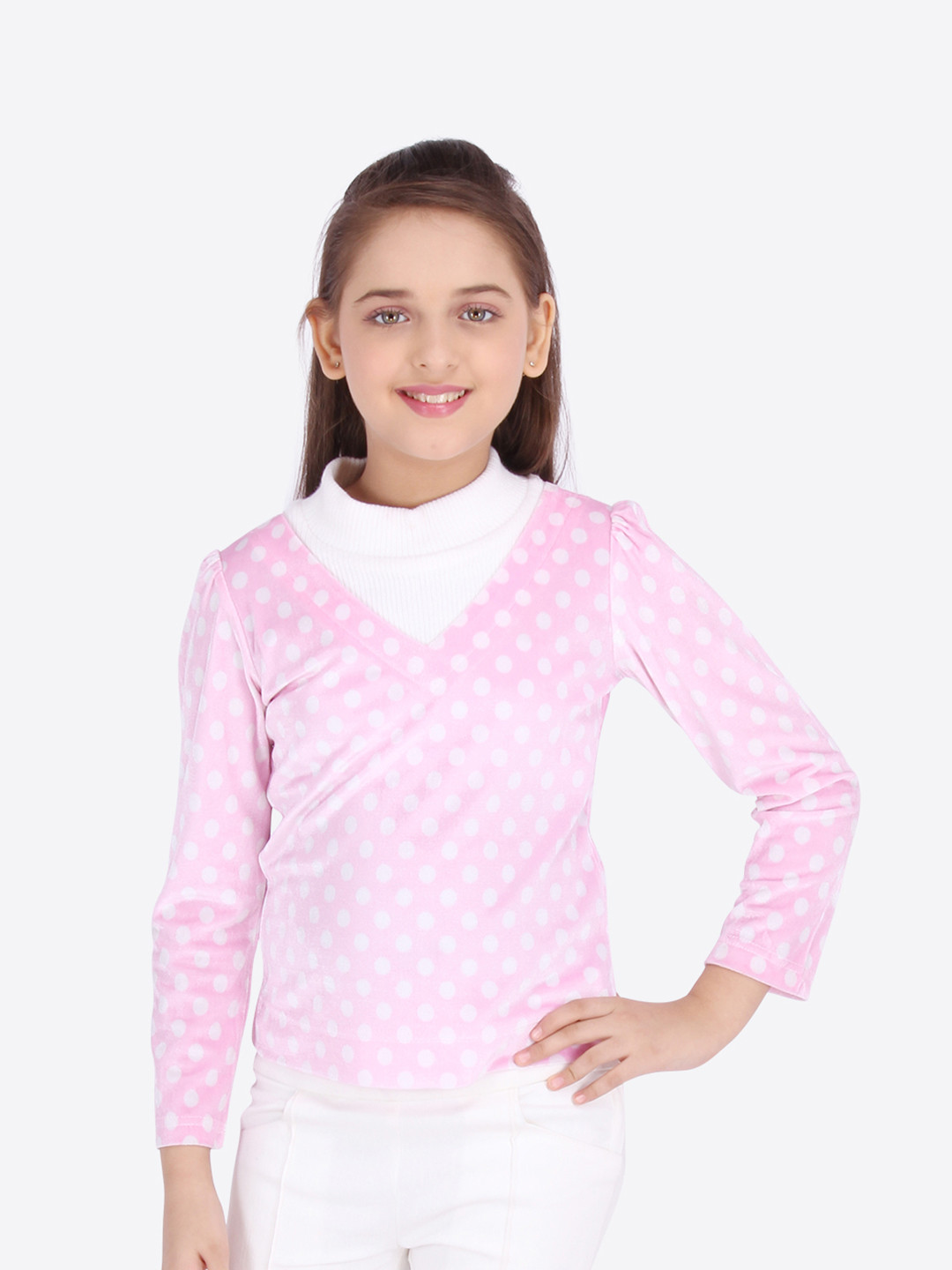 CUTECUMBER Girls Pink Printed Acrylic Top