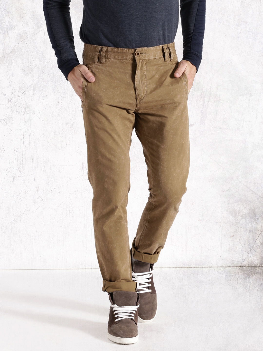 Flat-Front Slim Fit Trousers