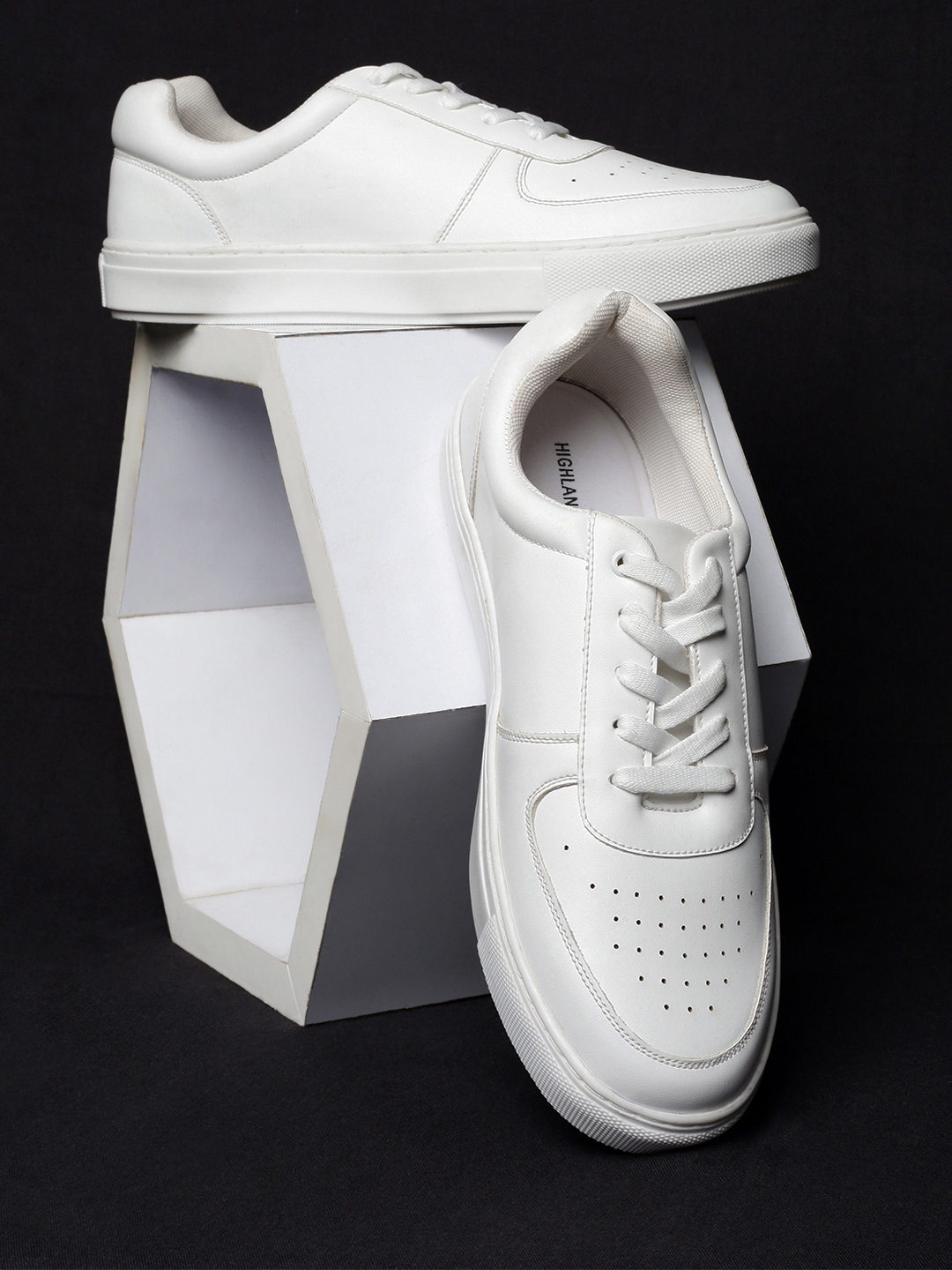 Leather sneakers men white clearance
