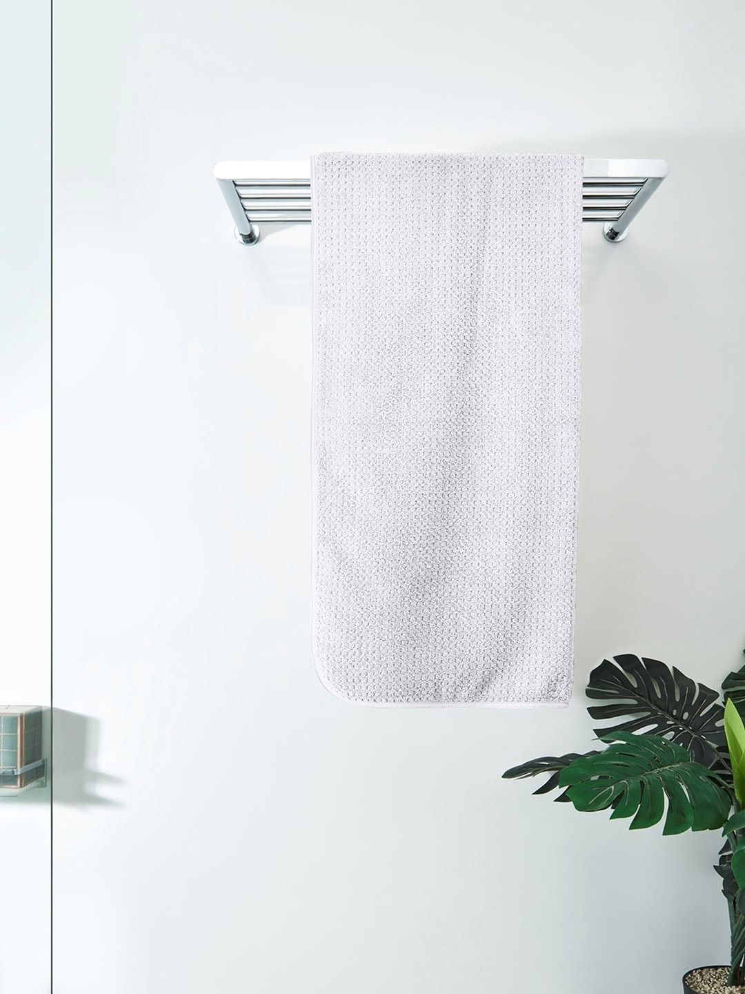 DDecor Unisex White Solid 600 GSM Bath Towel