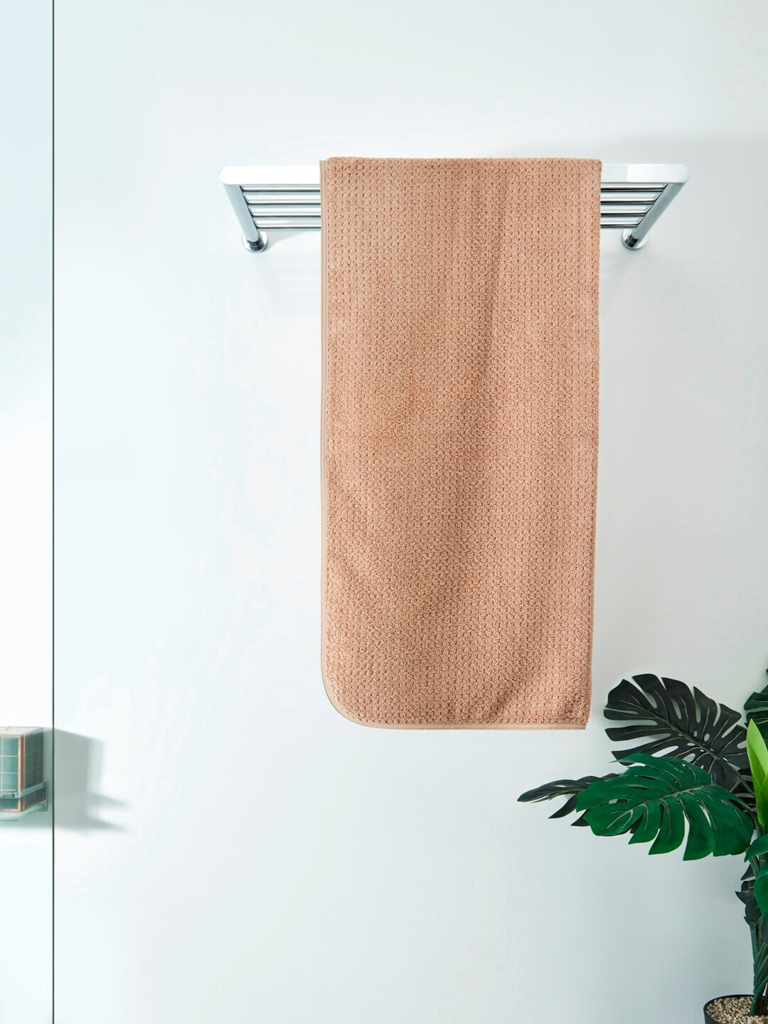 DDecor Unisex Beige Solid 550 GSM Live Beautiful Bath Towel