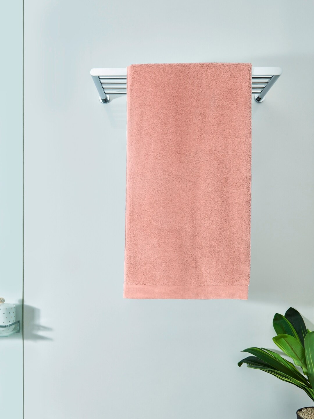 DDecor Unisex Pink Solid 600 GSM Live Beautiful Bath Towel