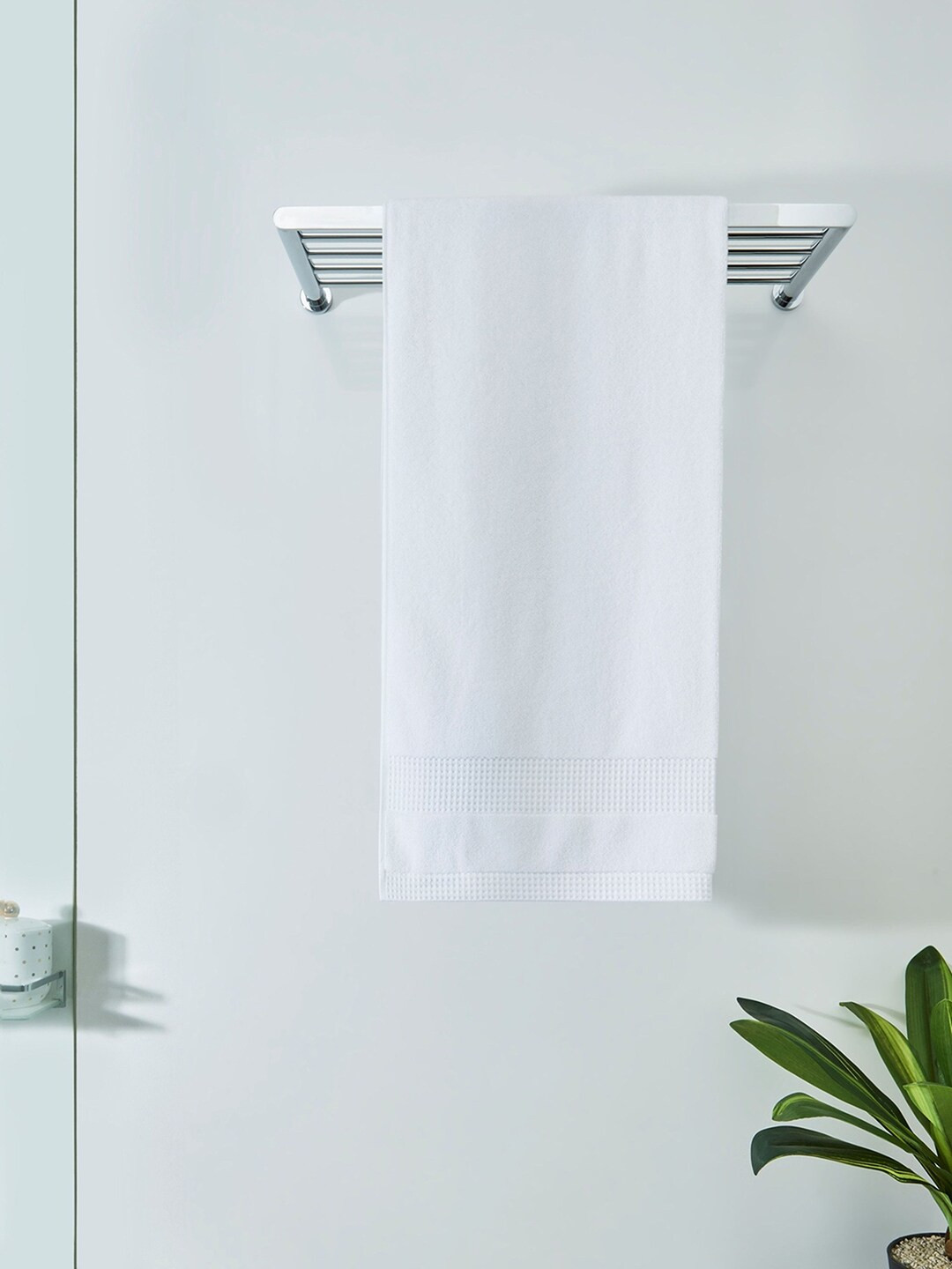 DDecor Unisex White Solid 500 GSM Live Beautiful Bath Towel