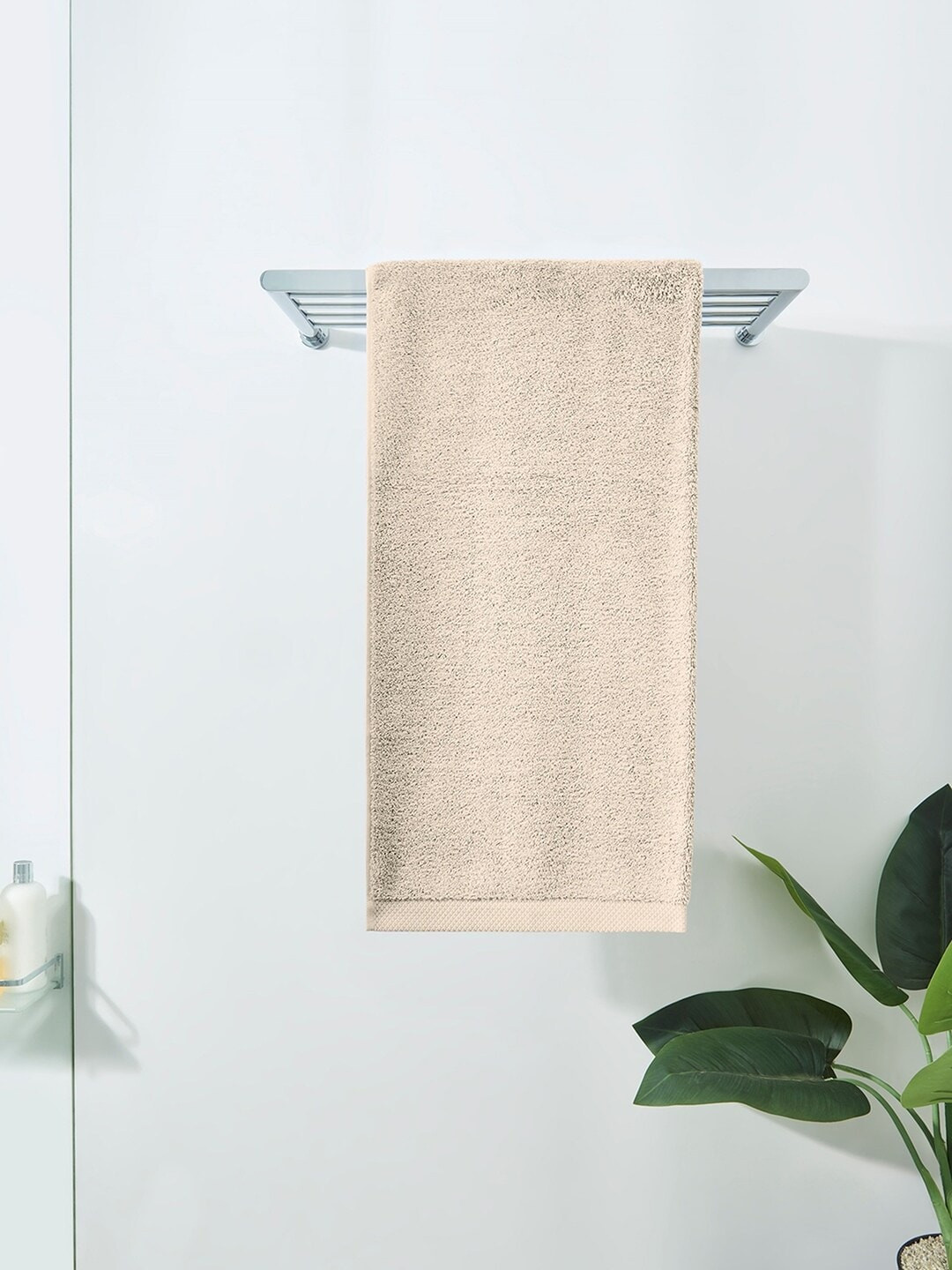 DDecor Unisex Beige Solid 550 GSM Live Beautiful Bath Towel