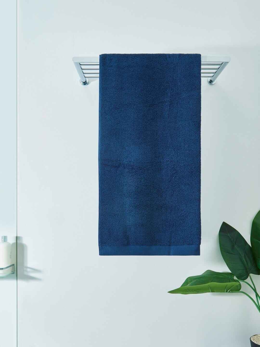 DDecor Unisex Navy Blue Solid 450 GSM Live Beautiful Bath Towel