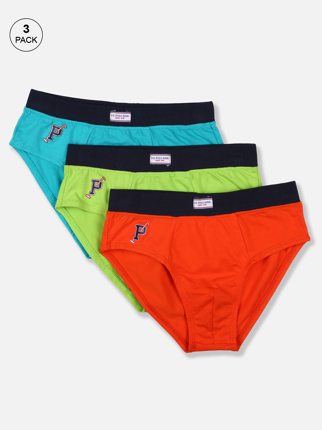 U.S. Polo Assn. Kids Boys Pack of 3 Briefs