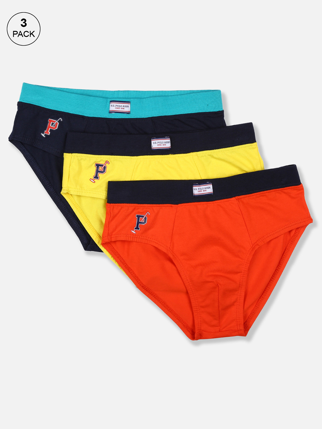 U.S. Polo Assn. Kids Boys Pack of 3 Briefs