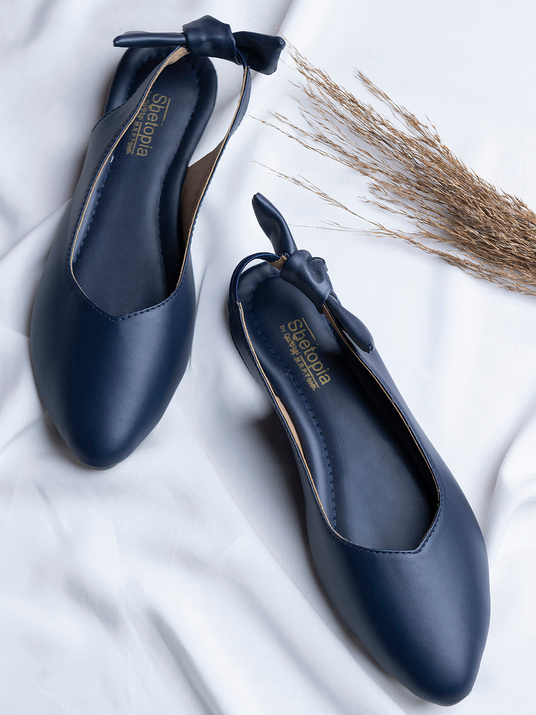 Shoetopia Women Blue Solid Ballerinas