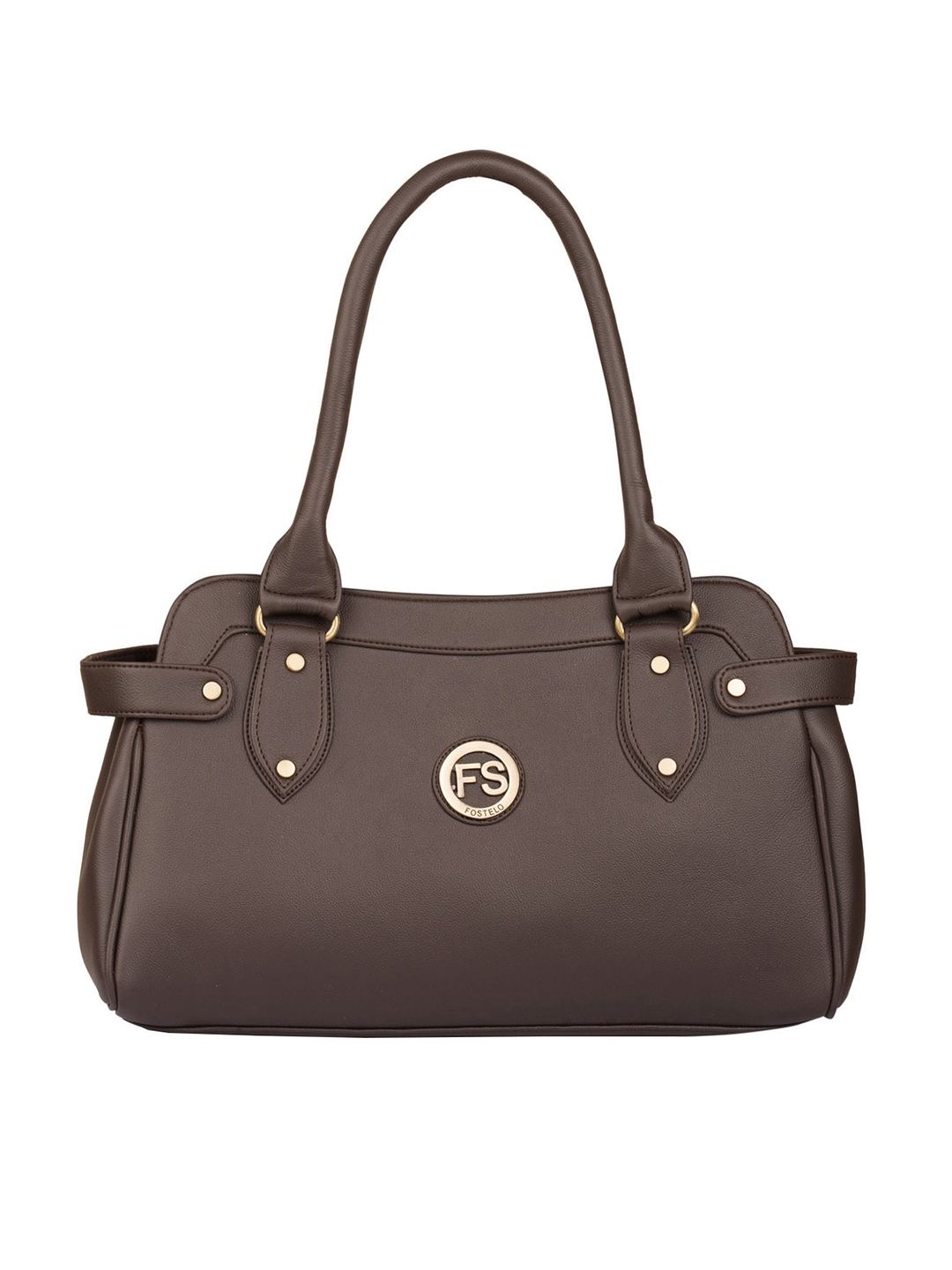Fostelo Brown Solid Kelly Style Handheld Bag