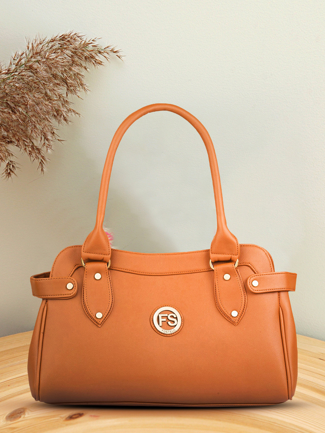 Fostelo Tan Solid Shoulder Bag