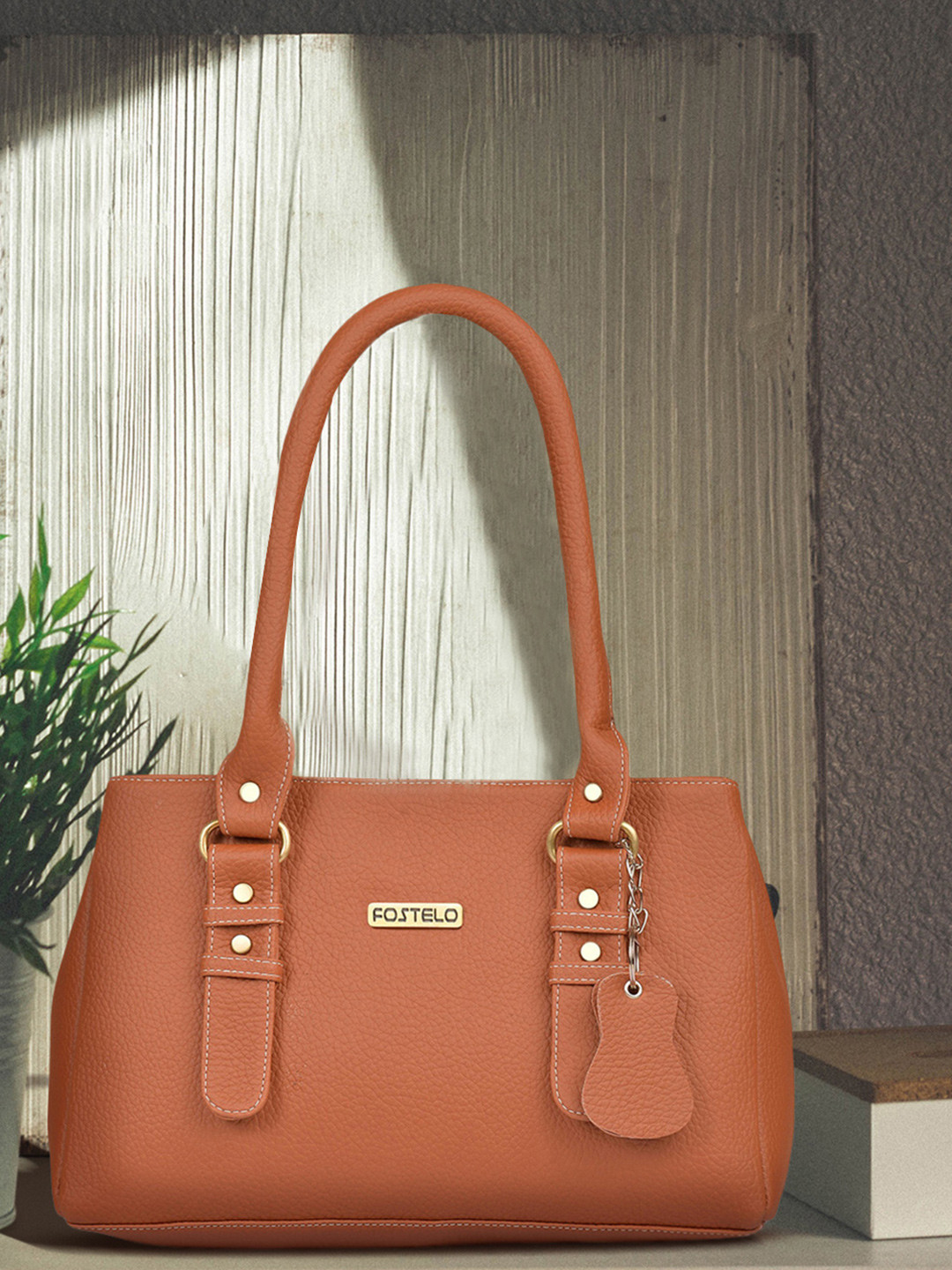 Fostelo Tan Brown Solid Shoulder Bag