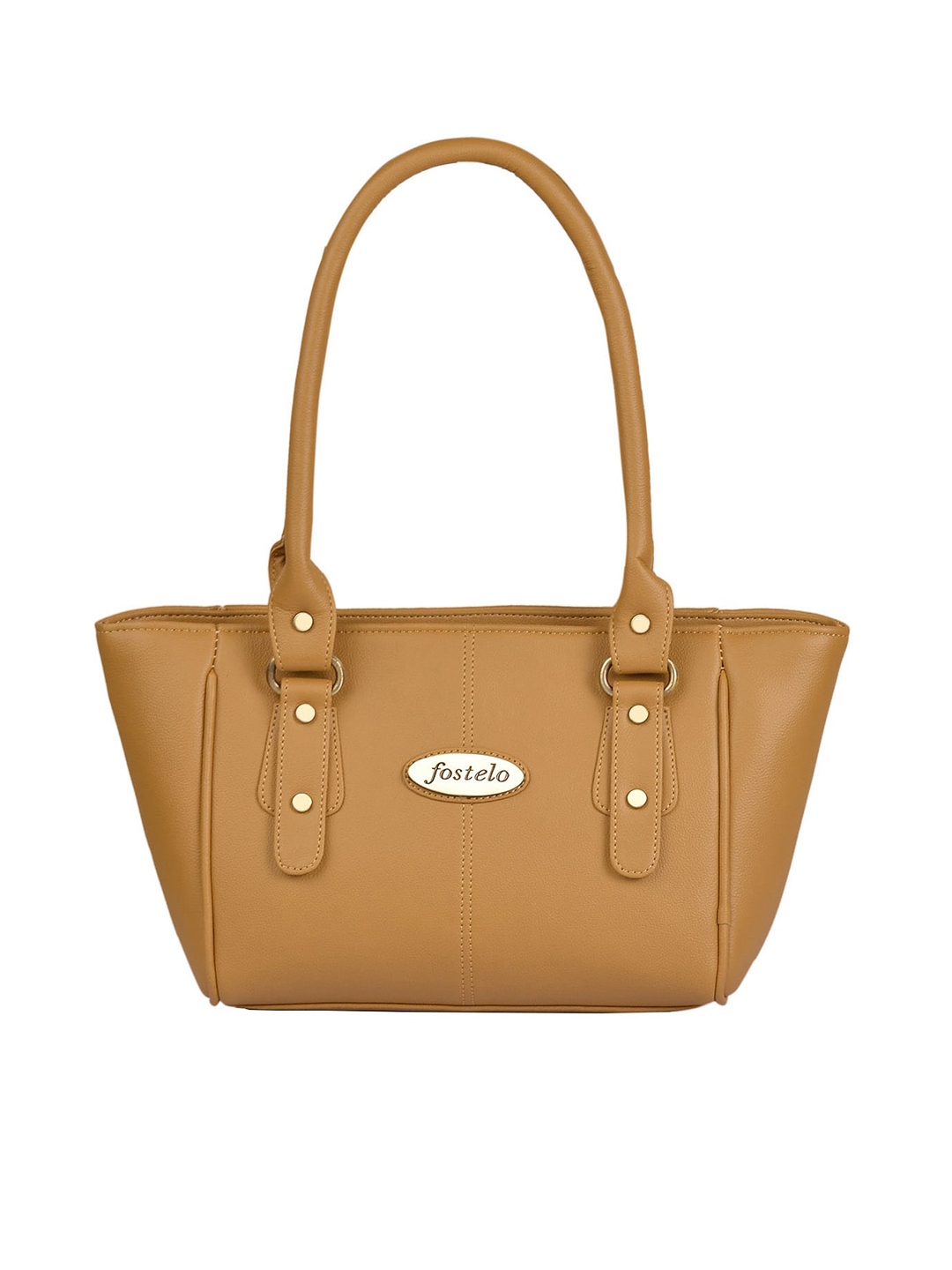 Fostelo Beige Solid Shoulder Bag