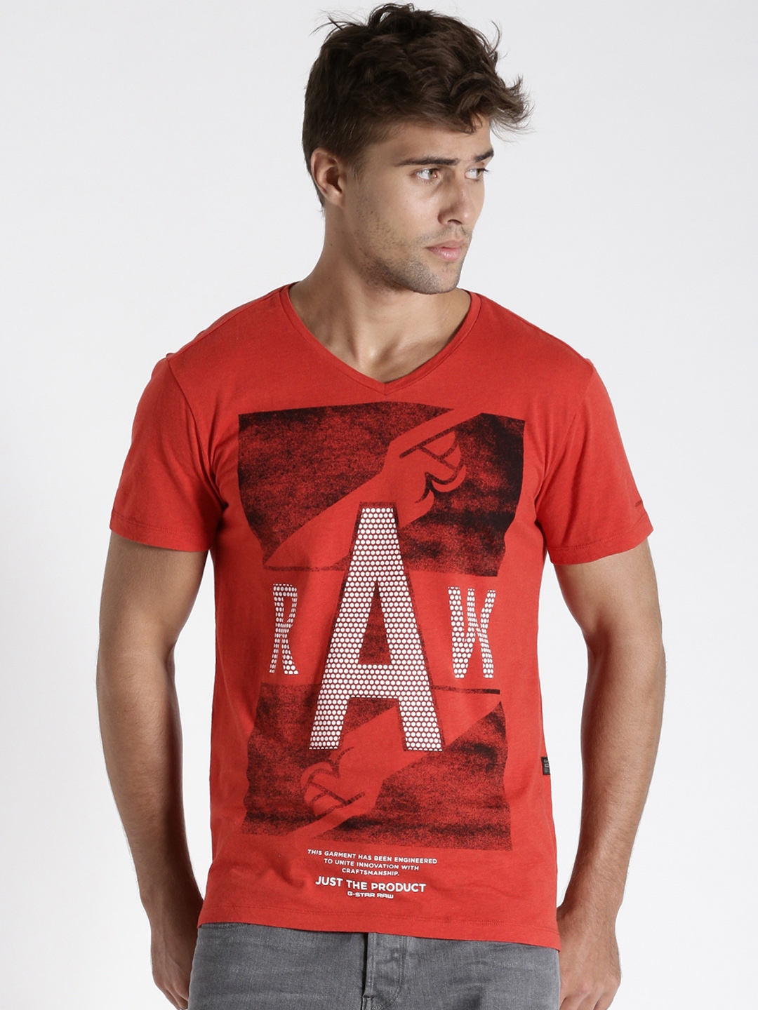 Buy STAR Red Printed Pure Cotton Shirt - Tshirts for Men 1276661 |