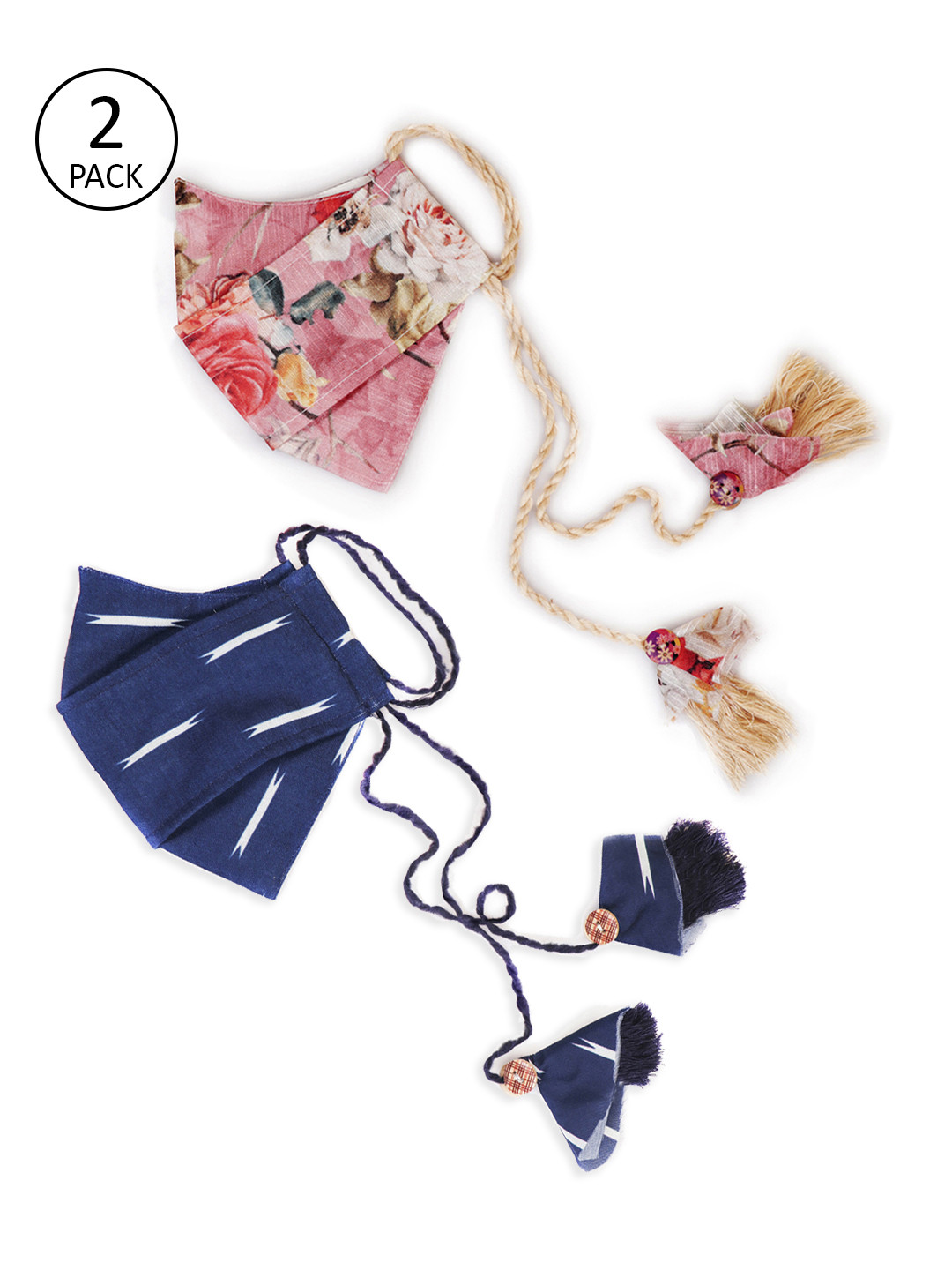 UVASTRAMAY Unisex Pack Of 2 3-Ply Reusable Protective Outdoor Fashion Masks