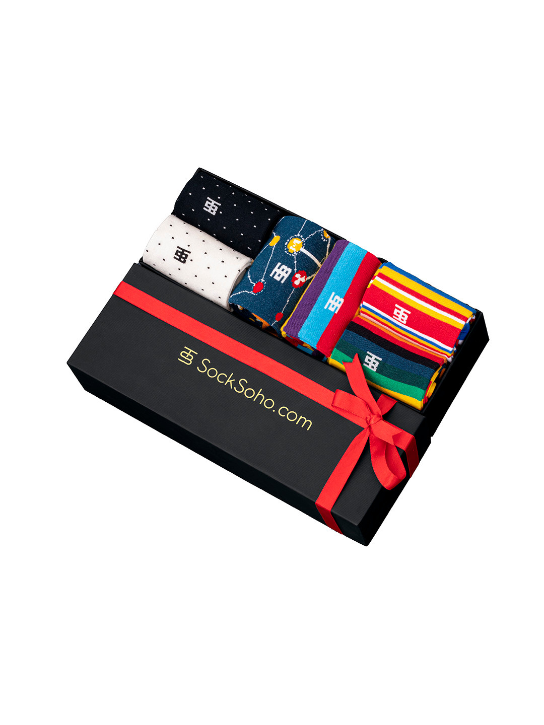 SockSoho Men Pack Of 6 Above Ankle-Length Socks With Box