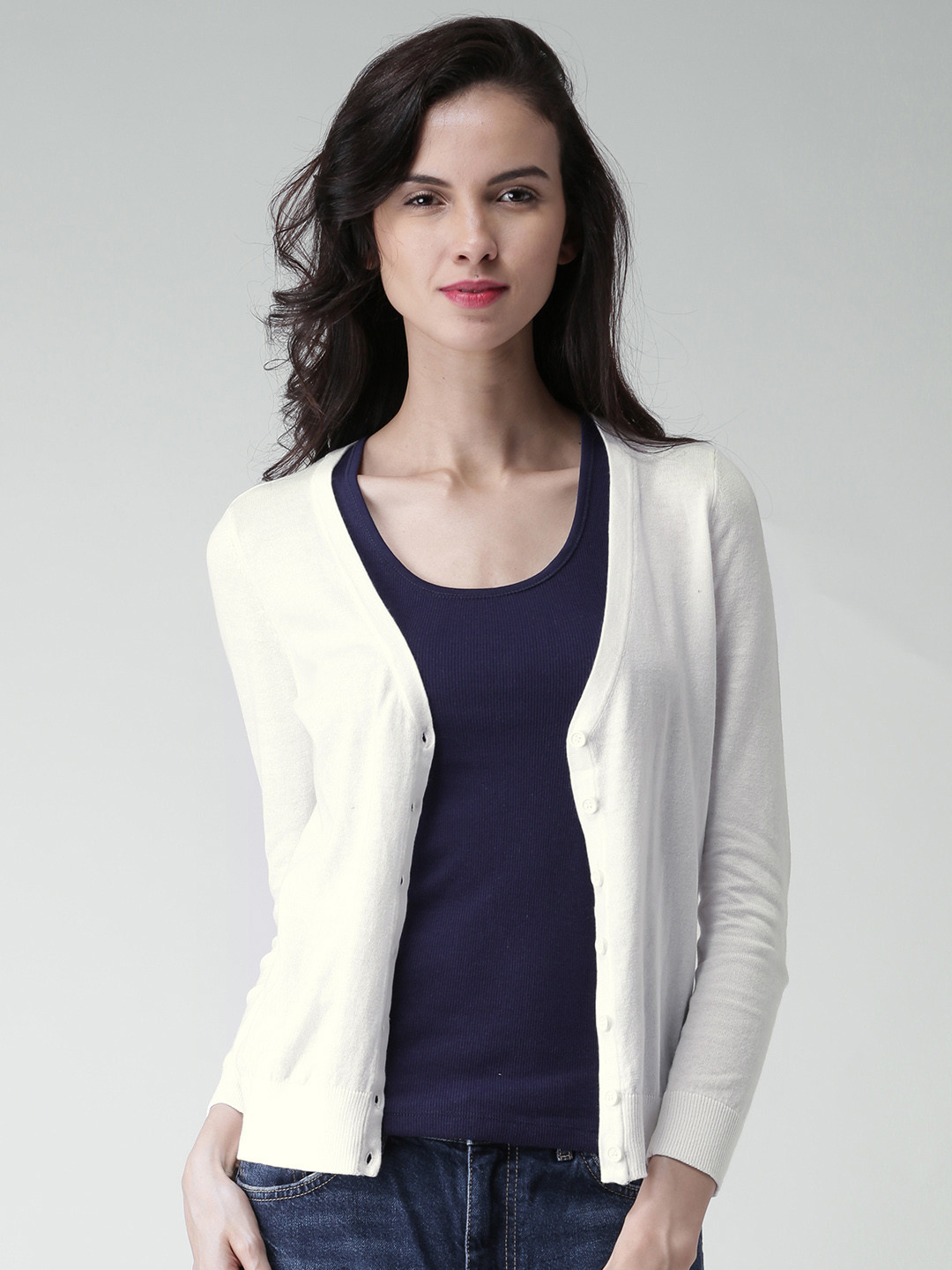 Buy FOREVER 21 Off White Cardigan 