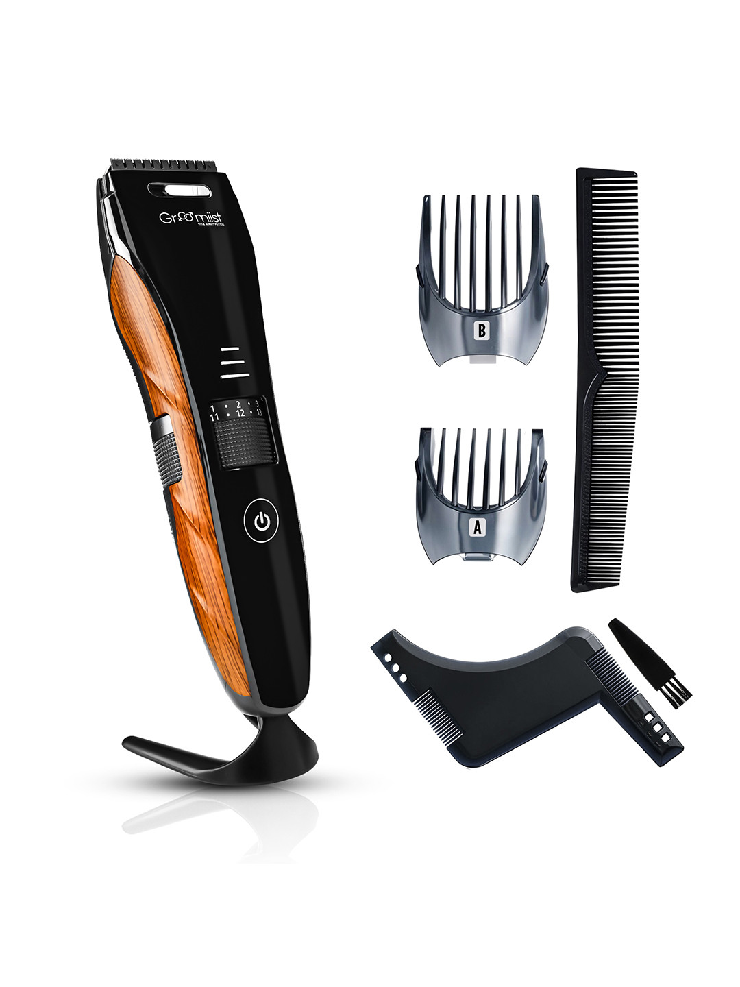 Groomiist Corded & Cordless 60 min 20 Length Settings Trim & Shaver for men Brown CS-24
