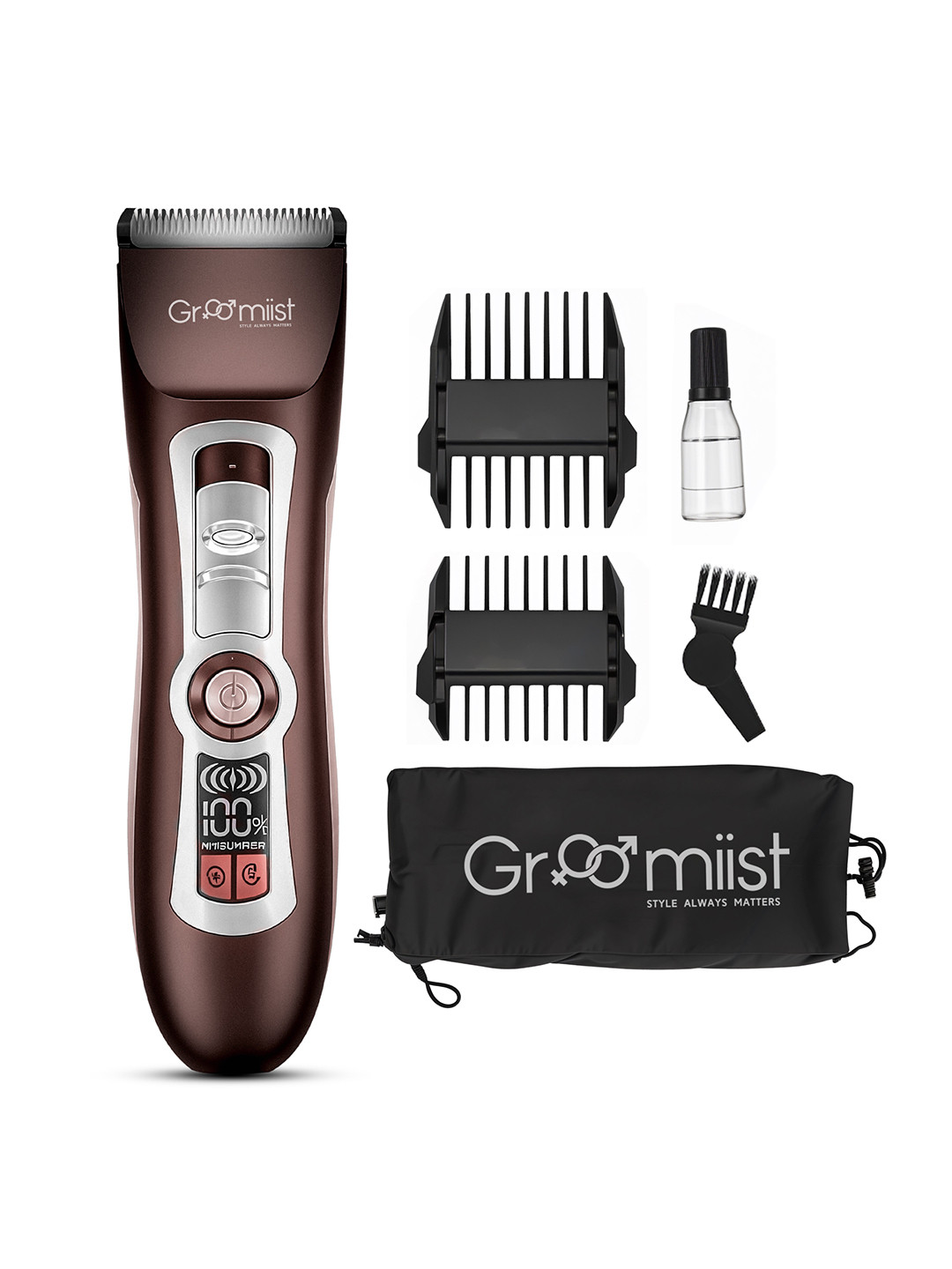 Groomiist Men Platinum trimmer Series Cordless Beard Shaver 300 Min 4 Length (PT-222)