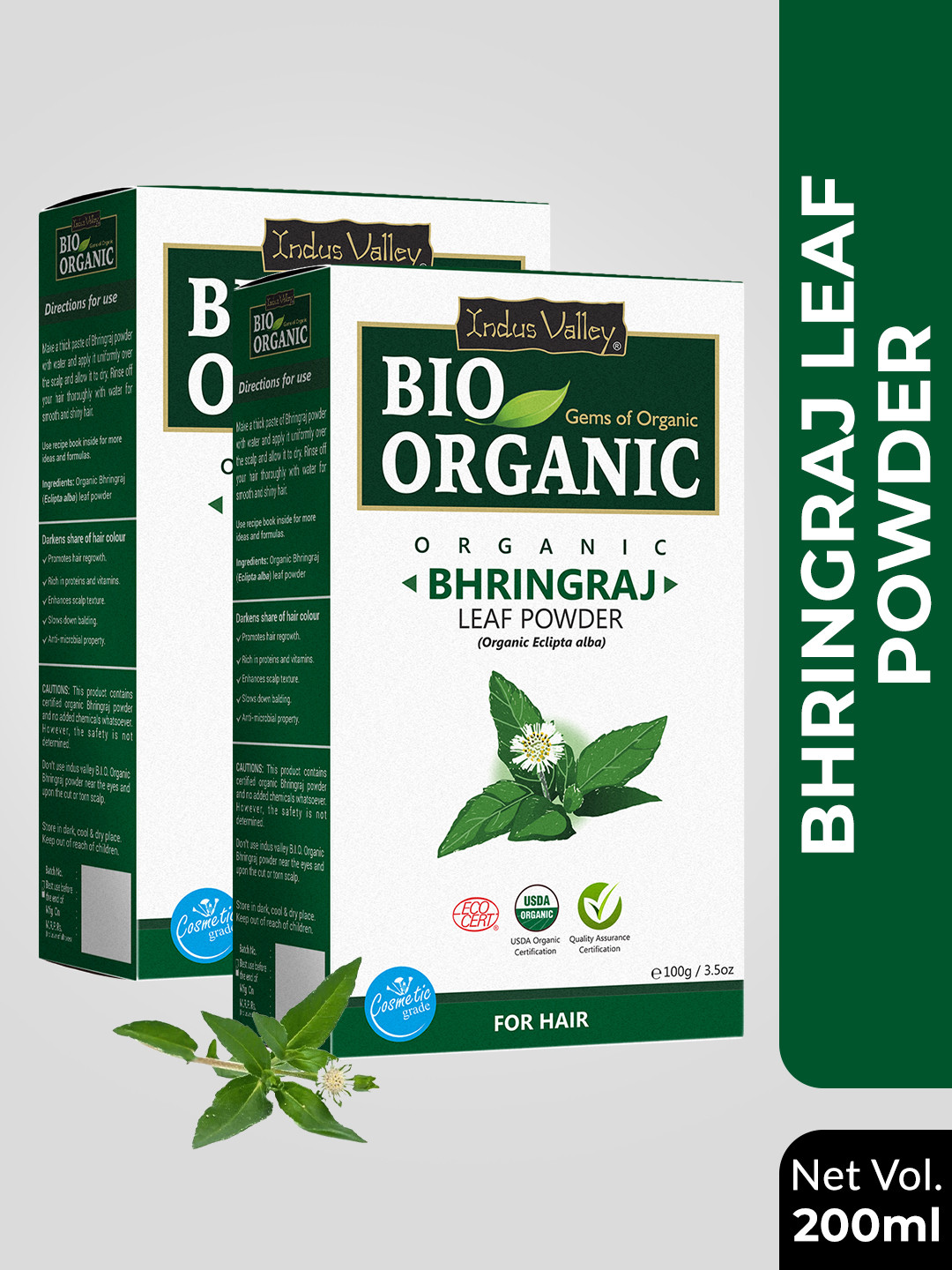 Indus Valley Pack of 2 Bio Organic Bhringraj Powder