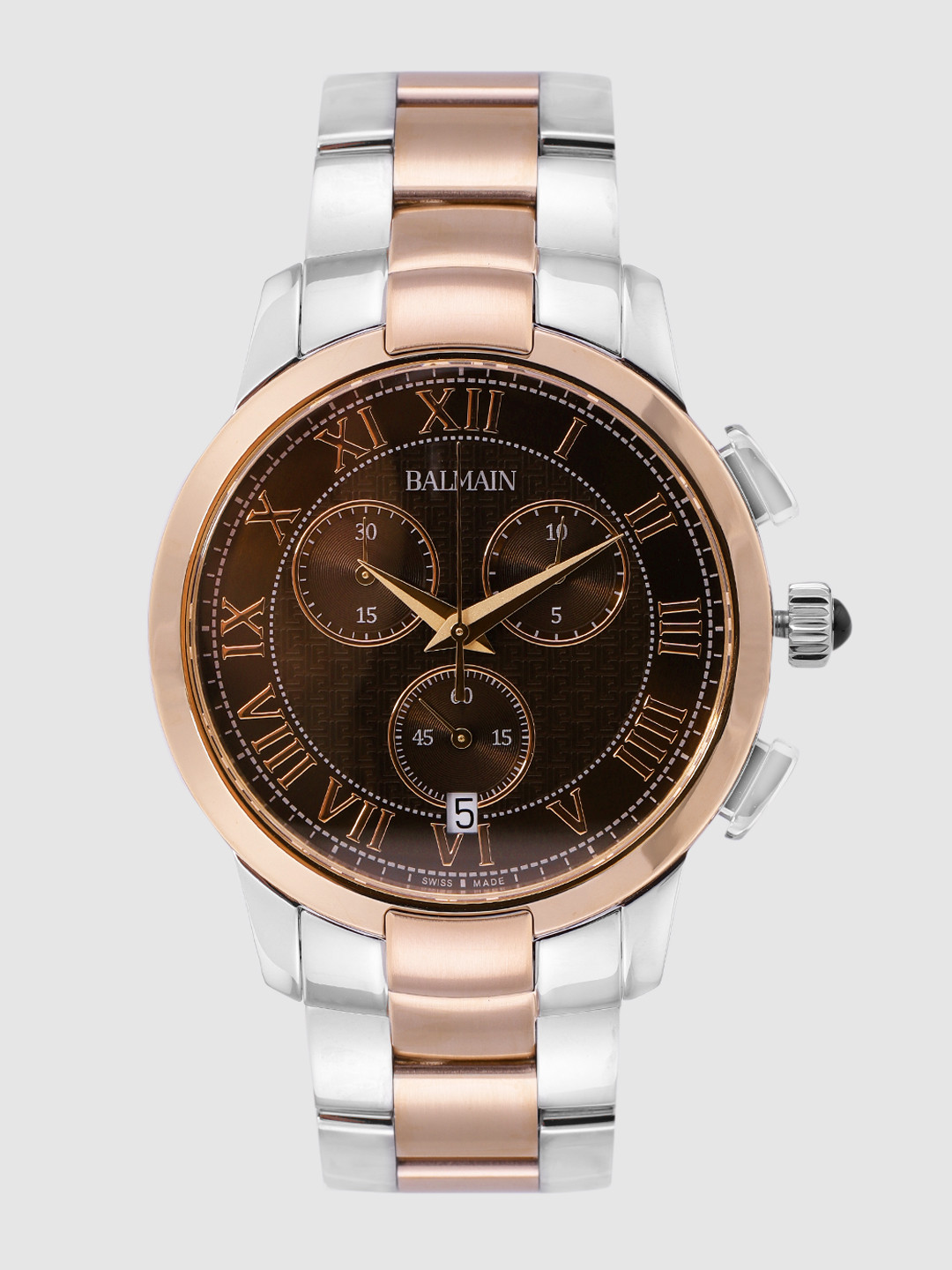 Balmain Men Brown Swiss-Made Analogue Watch B53683352