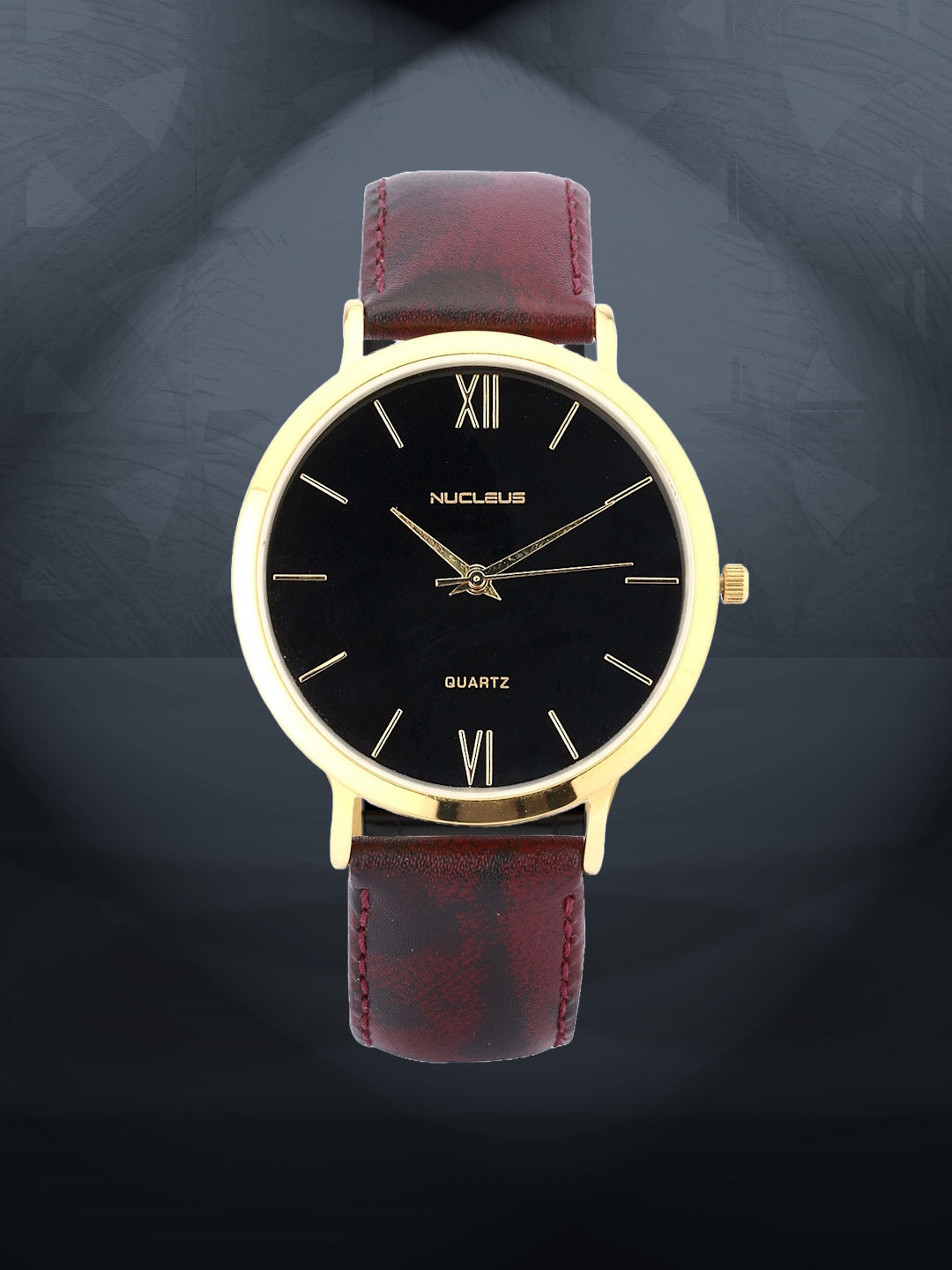 Nucleus Unisex Black Dial Watch LGBM