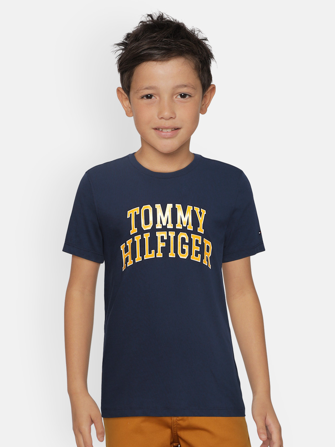 Buy Tommy Hilfiger Boys Navy Blue Printed Organic Cotton